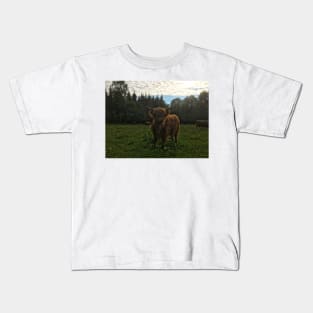 Scottish Highland Cattle Calf 2029 Kids T-Shirt